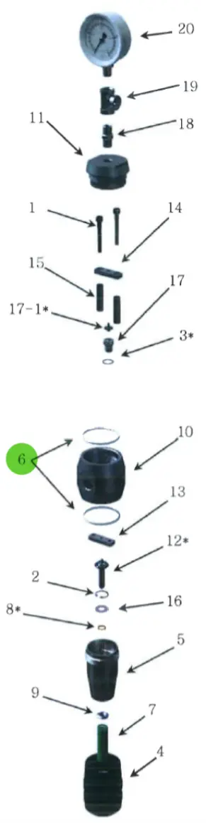 O-Ring Seal Ptfe; High-Pressure Fluid Regulator 1