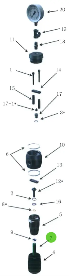 Pressure Spring; High-Pressure Fluid Regulator 1