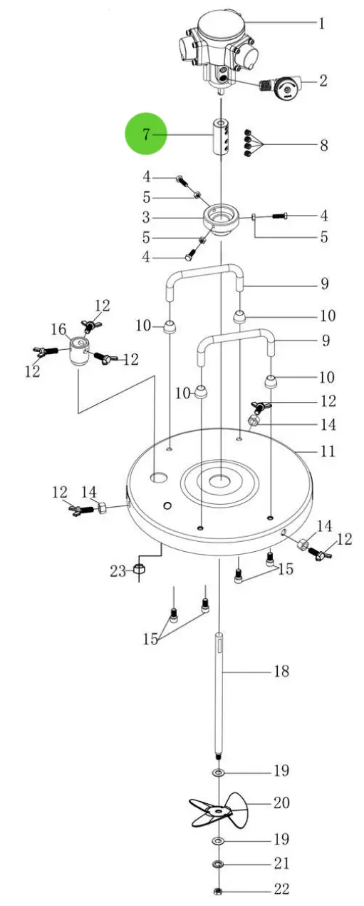 Total Finishing Motor Connector; For 5 Gallon Agitator 1