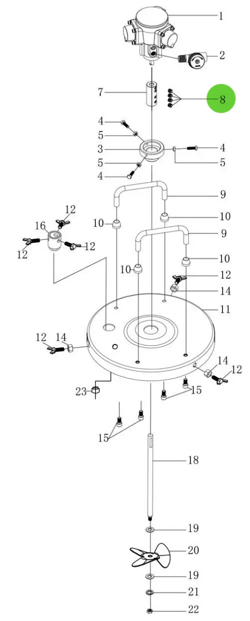 Total Finishing Connector Fixing Screw; For 5 Gallon Agitator 1