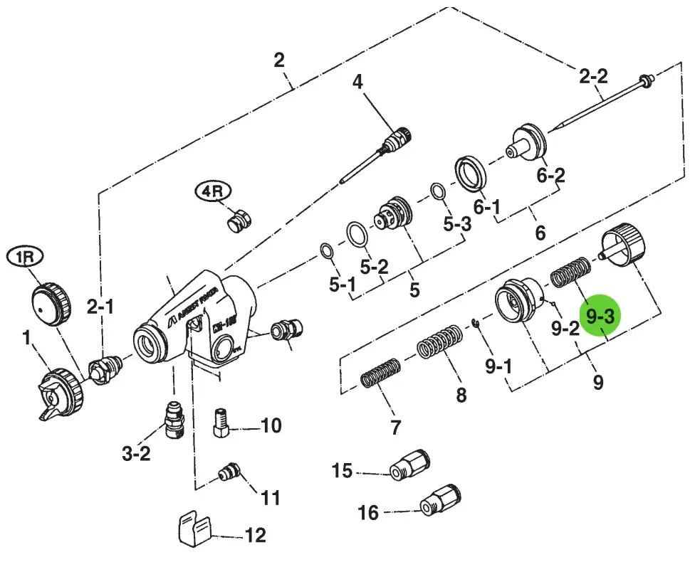 Anest Iwata 93104420 Lpa/Wa Fluid Adj Spring 1