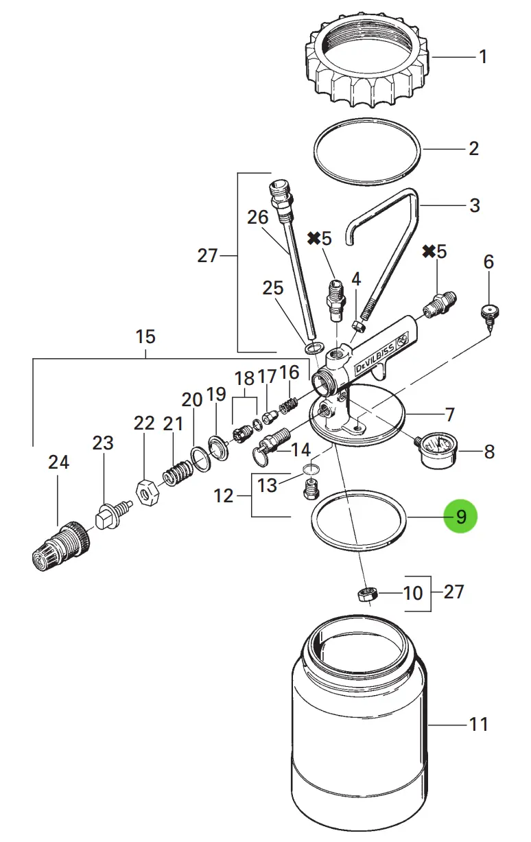 Devilbiss Kb-80-K5 Gasket (Kit Of 5) 1