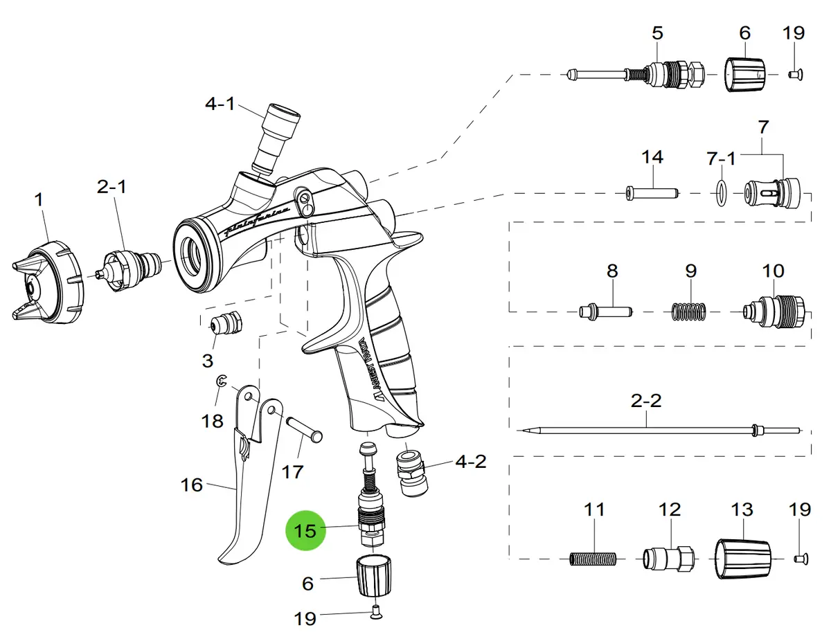 Anest Iwata Ls400/Ls400h Air Adjust Assy 1