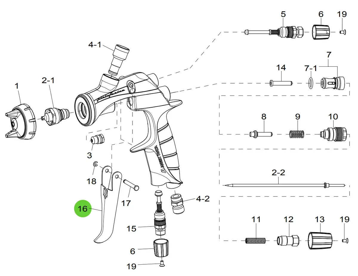 Anest Iwata Ls400/Ls400h Trigger 1