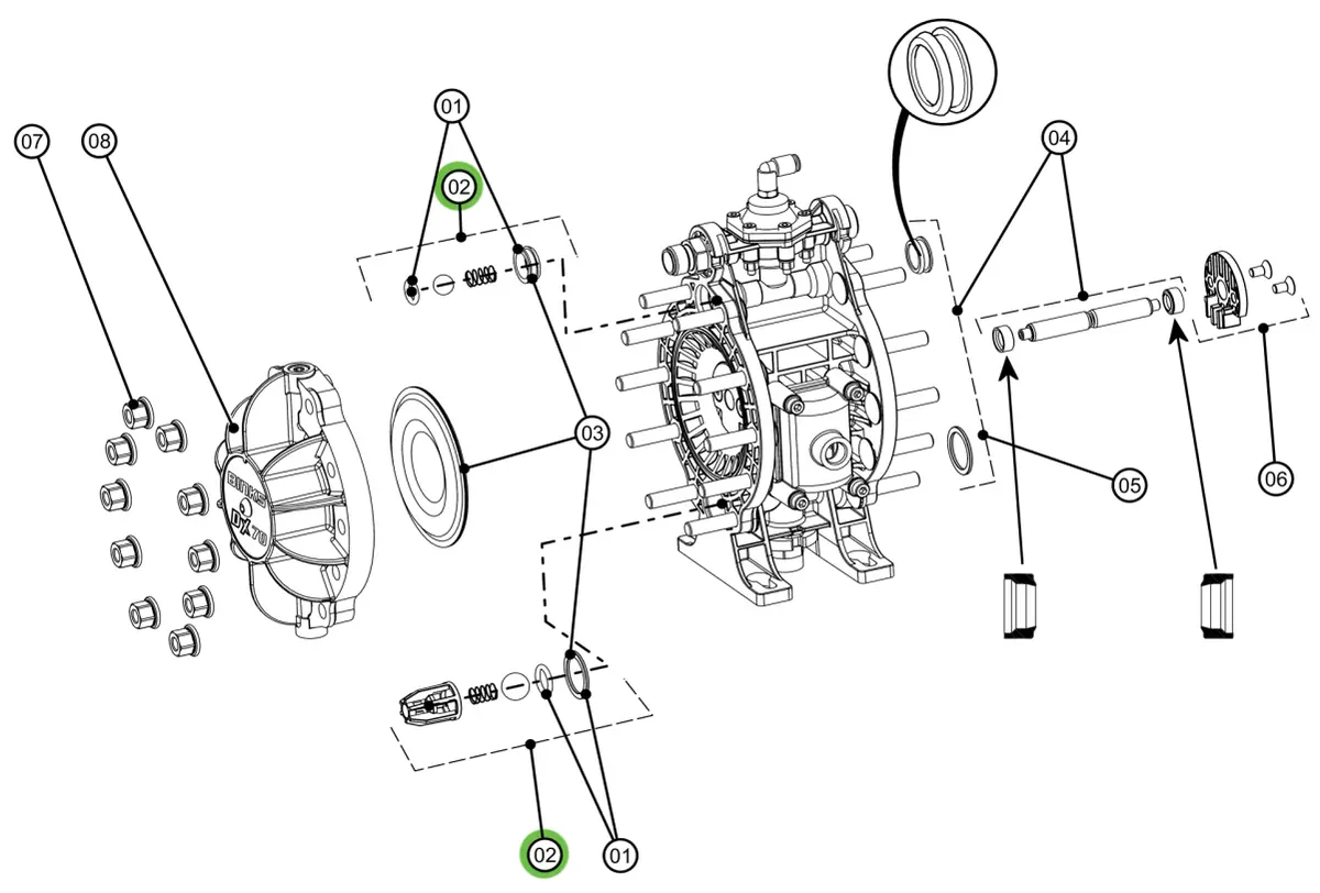 Binks Dxk-2 Check Valve Kit 1