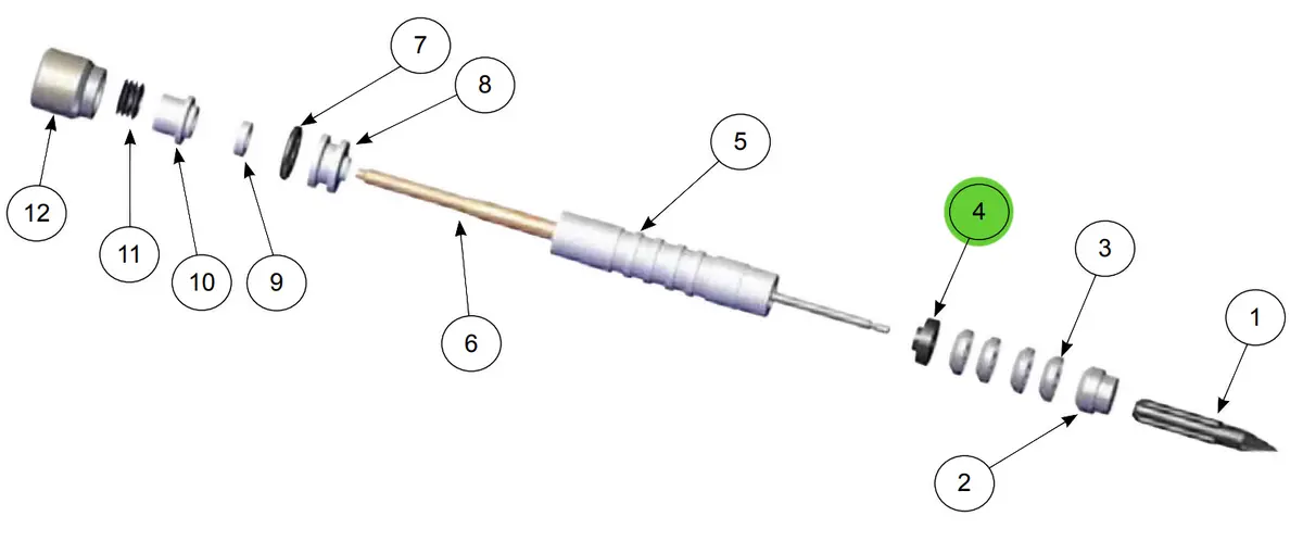 Ransburg Ransflex Electrostatic Gun Female Chevron Adapter 1
