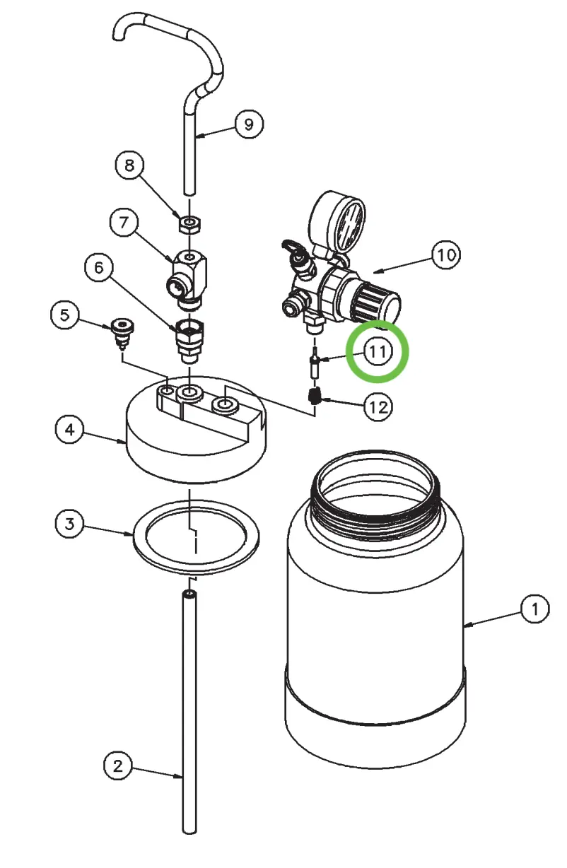Binks 80-267 Valve (50 Oz Press Cup) 1