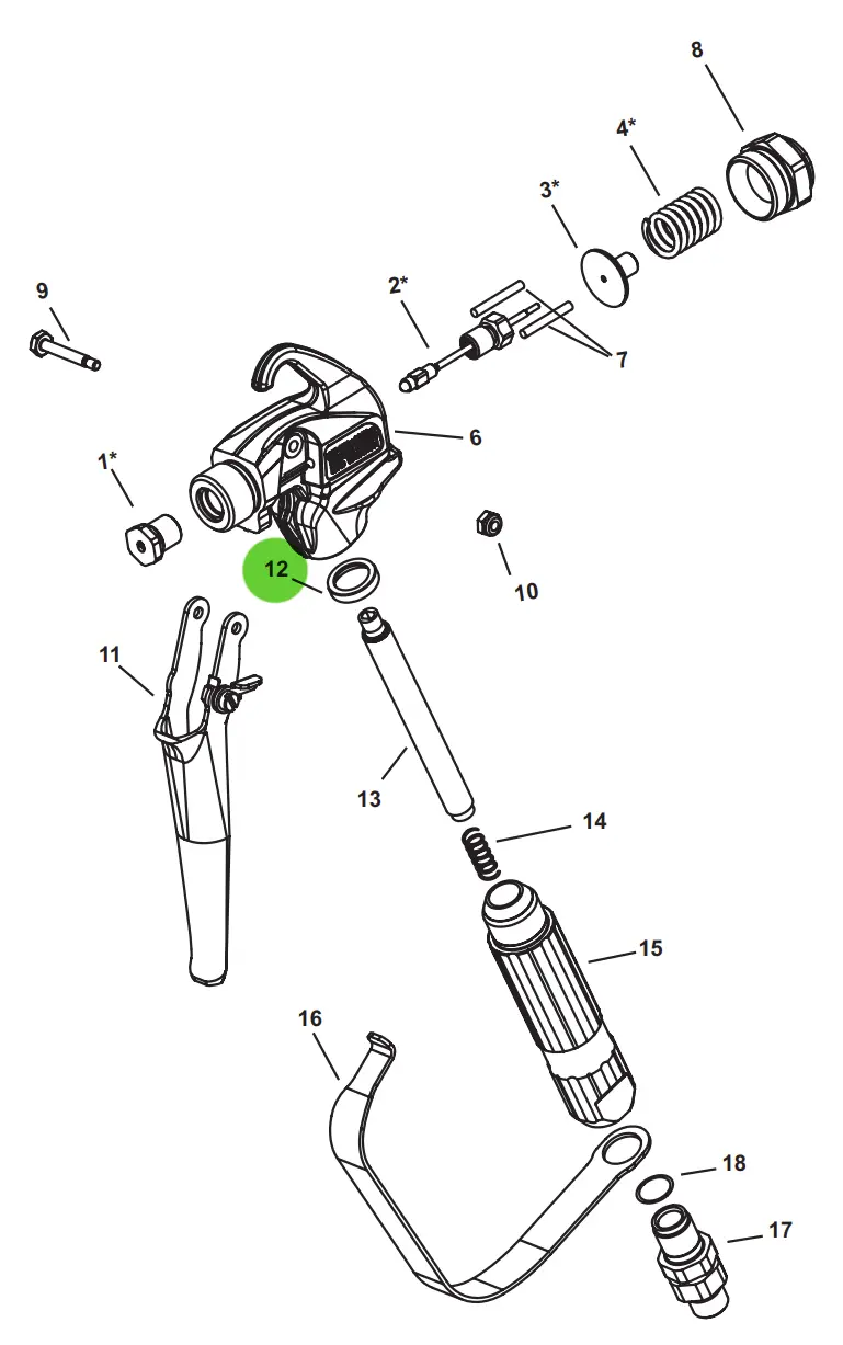 Tritech 501-018 Handle Seal, T360, T720 1