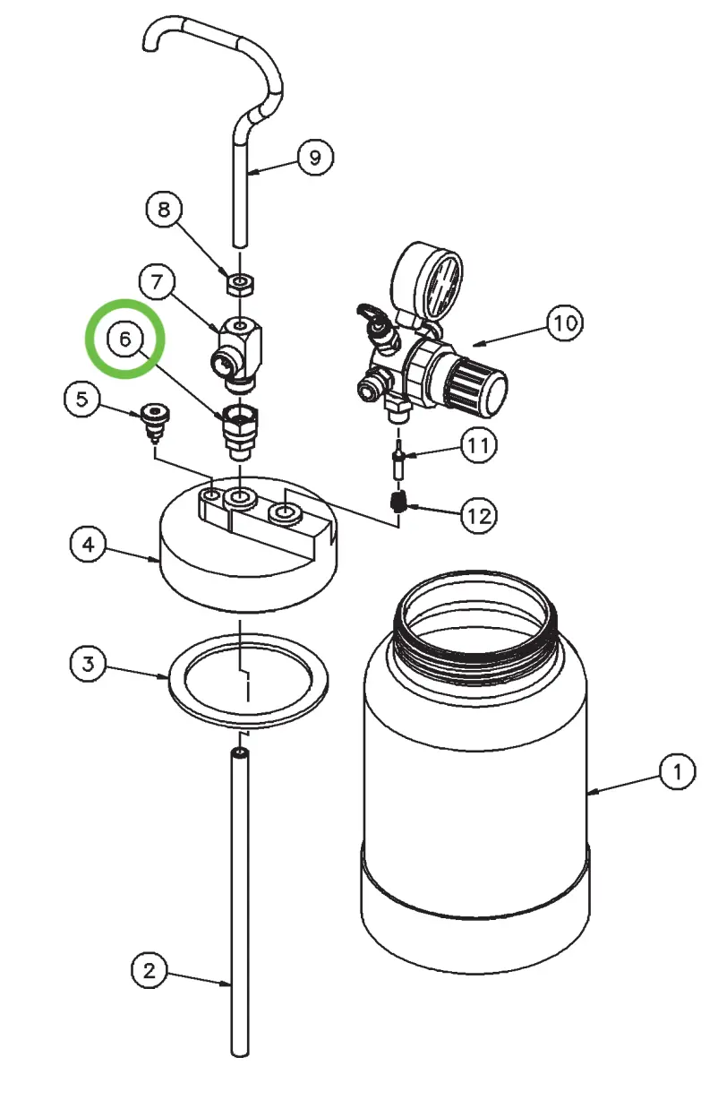 Binks 72-1022 Centerpost Assembly 1