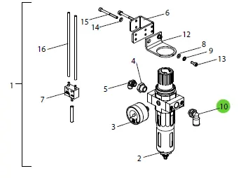 Wagner 9998253 Elbow Fitting 8-1/4 Ex 1