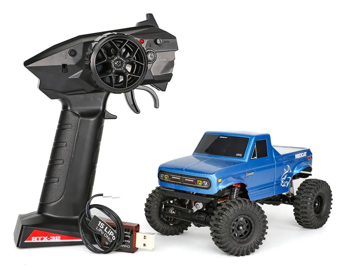 Redcat Ascent-32 1/32 4Wd Rtr Rock Crawler (Blue) W/2.4Ghz Radio, Battery & Charger 2