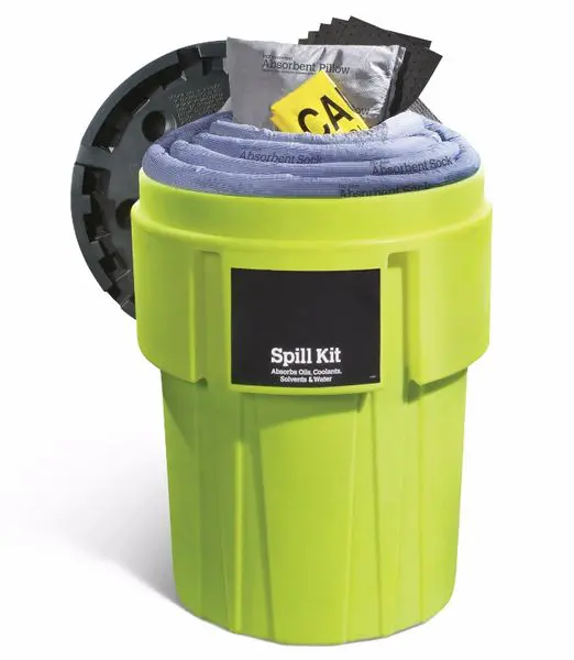Universal Spill Kit. 60 Gal. Absorbs Oils, Coolants, Solvents, Water 1
