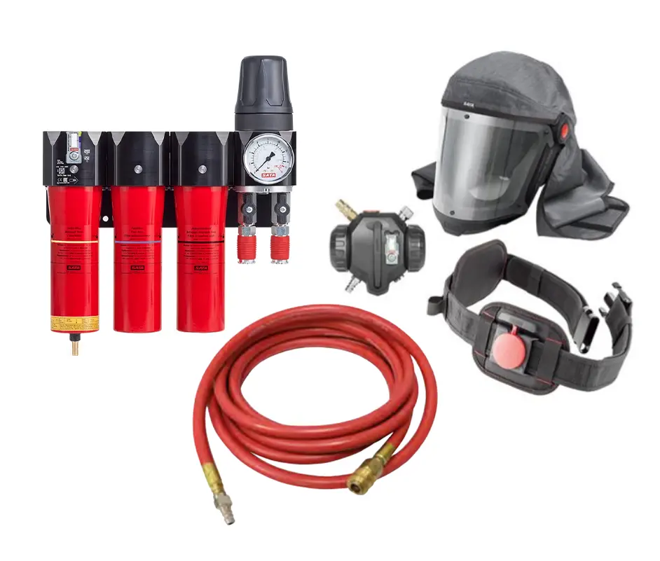 Sata Automotive Spray Booth Complete Breathing Air System 1