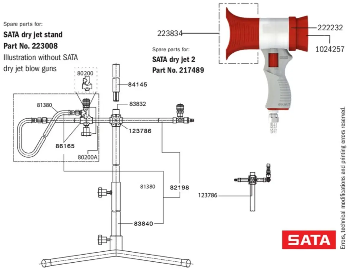 Sata Cross Piece (Complete), Jet Dry 123786 1
