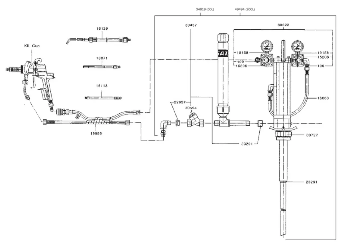 Sata 34819 Hku Pump, 3:1, 60L W/ Control Unit 1