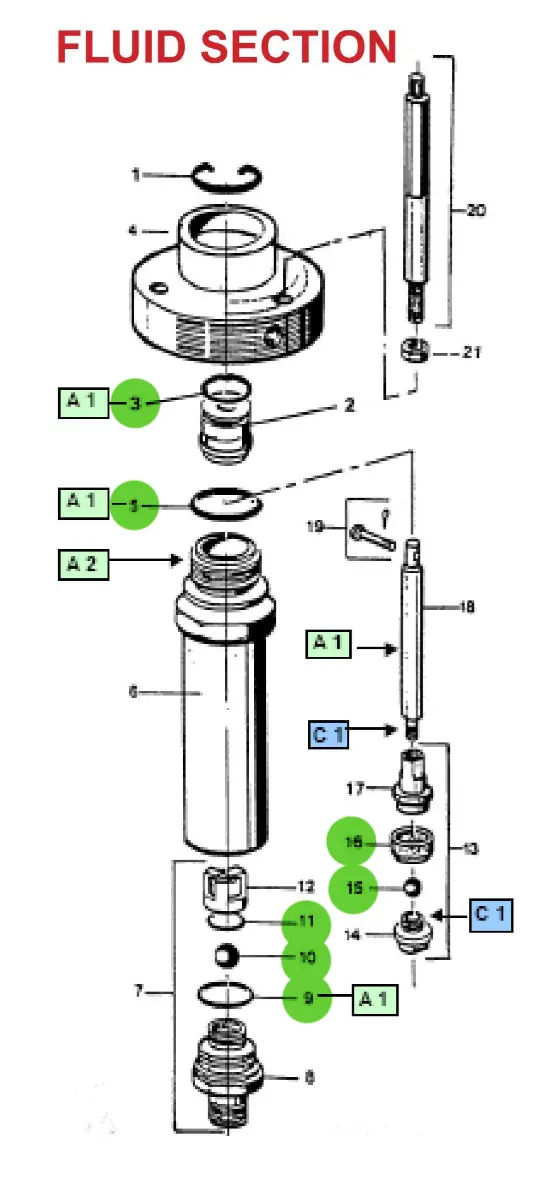 Sames® 144-850-190 Seal Kit Hyd 14 1