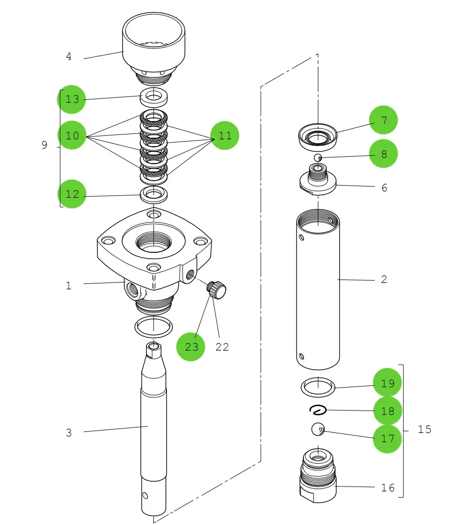 Sames® 144-970-090 Kit, Seal, Hyd C240 Plfld, Ptfeg 1