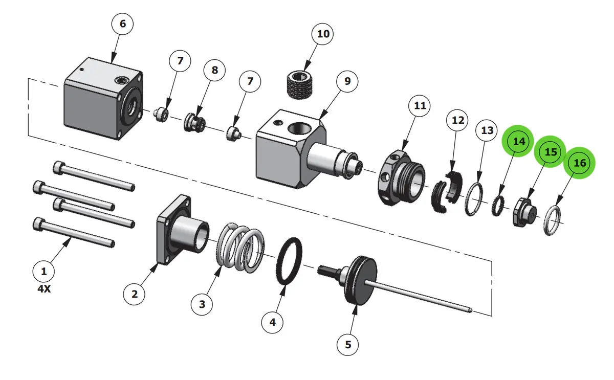 Binks 240-2049 Hp Ccv Seal Kit, Seat 1