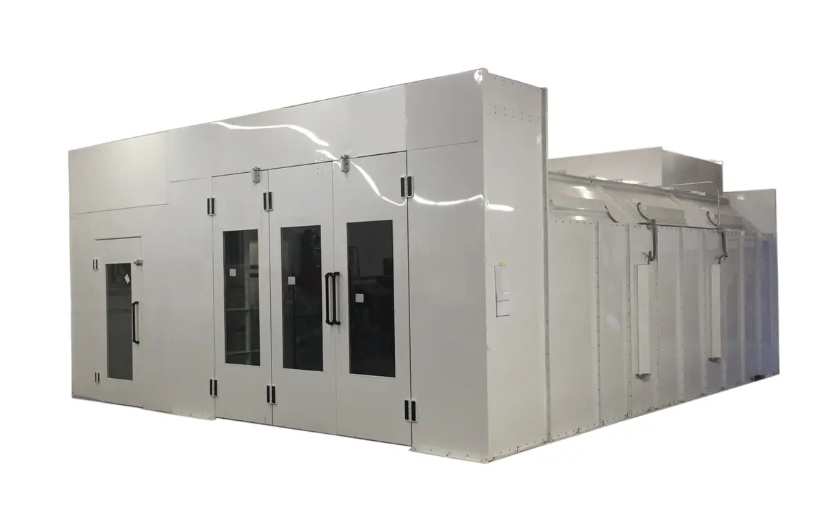 Total Finishing Automotive Semi-Downdraft Tower Paint Spray Booth - Single Wall 1