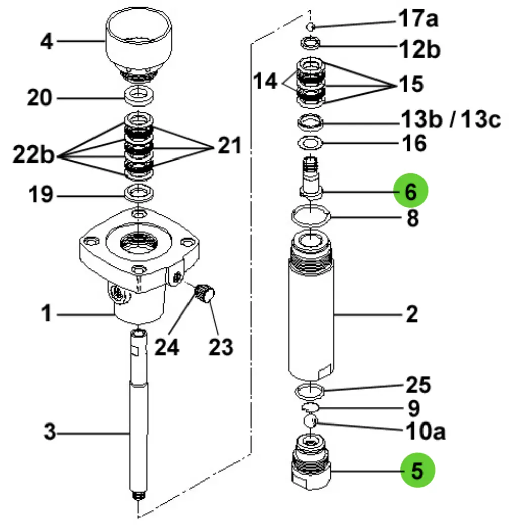 Sames® 144-960-095 Servicing Kit, Chevron Seals; 20C100 1