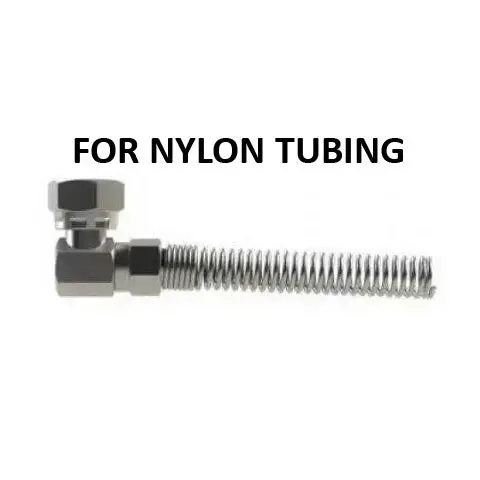Hosco Hose And Tubing Connectors, Spring Guard Elbow, For Nylon Tubing (Various Size Options) 1