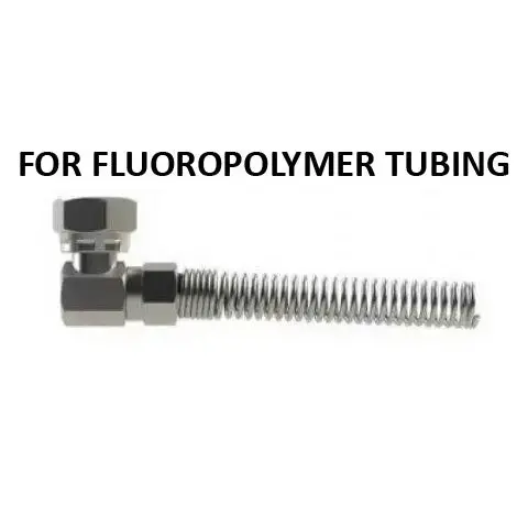 Hosco Hose And Tubing Connectors, Spring Guard Elbow, For Fluoropolymer Tubing (Various Size Options) 1