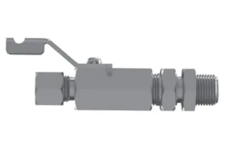 Hosco Ssbv Series Ball Valve, Common Configurations, Tube Fitting X 3/8” Reverse Bulkhead (Various Size Options) 1