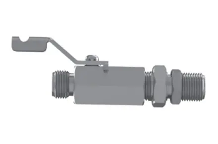 Hosco Ssbv Series Ball Valve, Common Configurations, Pipe Thread X 3/8" Reverse Bulkhead (Various Size Options) 1