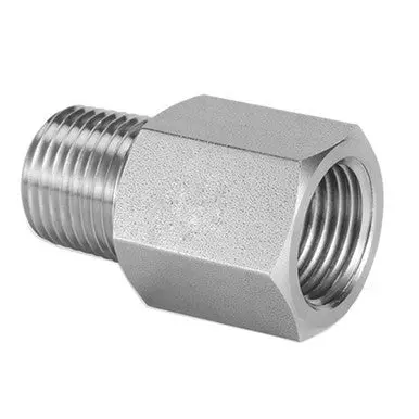 Straight Adapter, Female M18x1.25 - 1/4" Male Npt, Stainless Steel 1