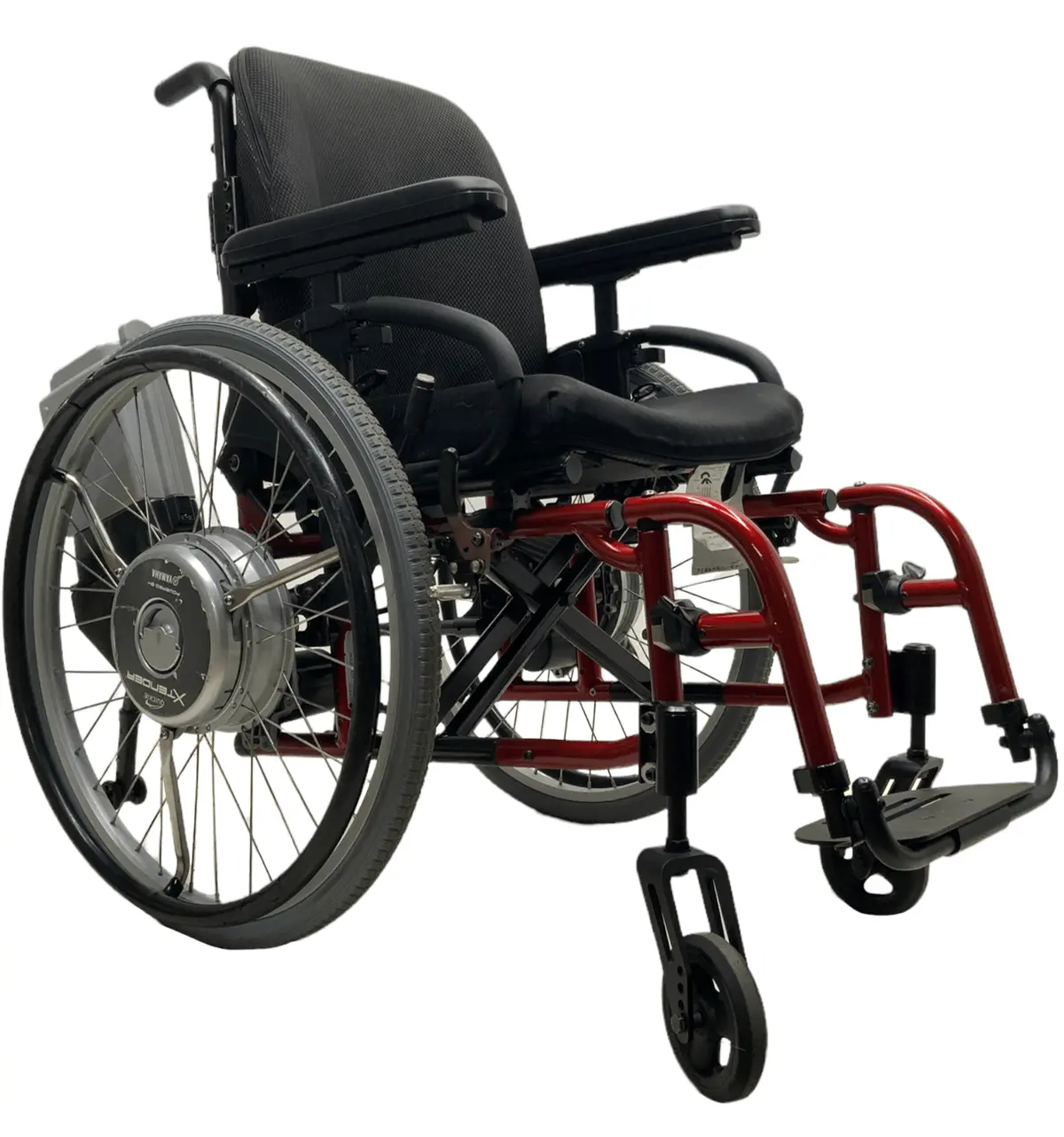 Sunrise Medical Quickie 2 Folding Manual Wheelchair With Xtender Power Assist Wheels | Disassembles 1
