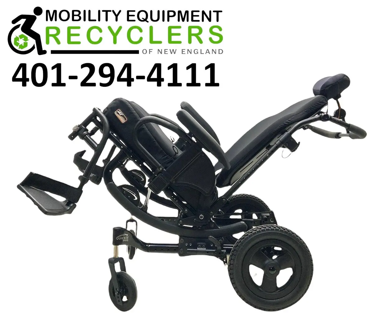 Sunrise Medical, Quickie Iris Se, Tilt-In-Space Manual Wheelchair | 20" X 22" | Removable Back Rest & Armrest | Adjustable Headrest 1