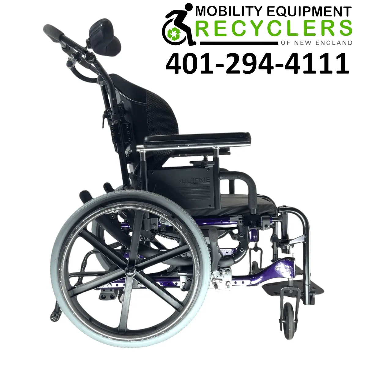 Sunrise Medical Quickie Iris Tilt-In-Space Manual Wheelchair | Height Adjustable Armrest, Swing-Away Leg Rests, Adjustable Headrest, Height Adjustable Push Handles 1