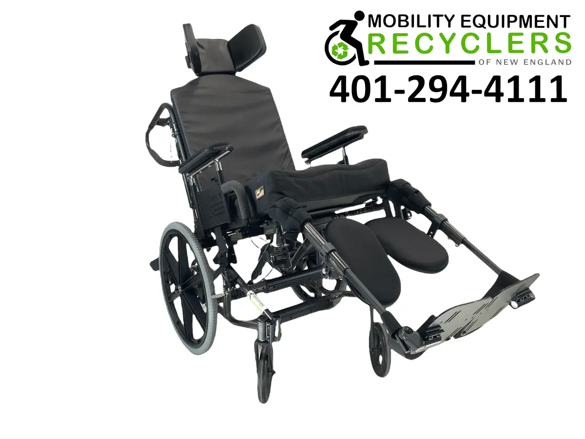 Sunrise Medical Quickie Ts Tilt-In-Space Manual Wheelchair | Height Adjustable Armrest, Adjustable Headrest, Height Adjustable Push Handles 1