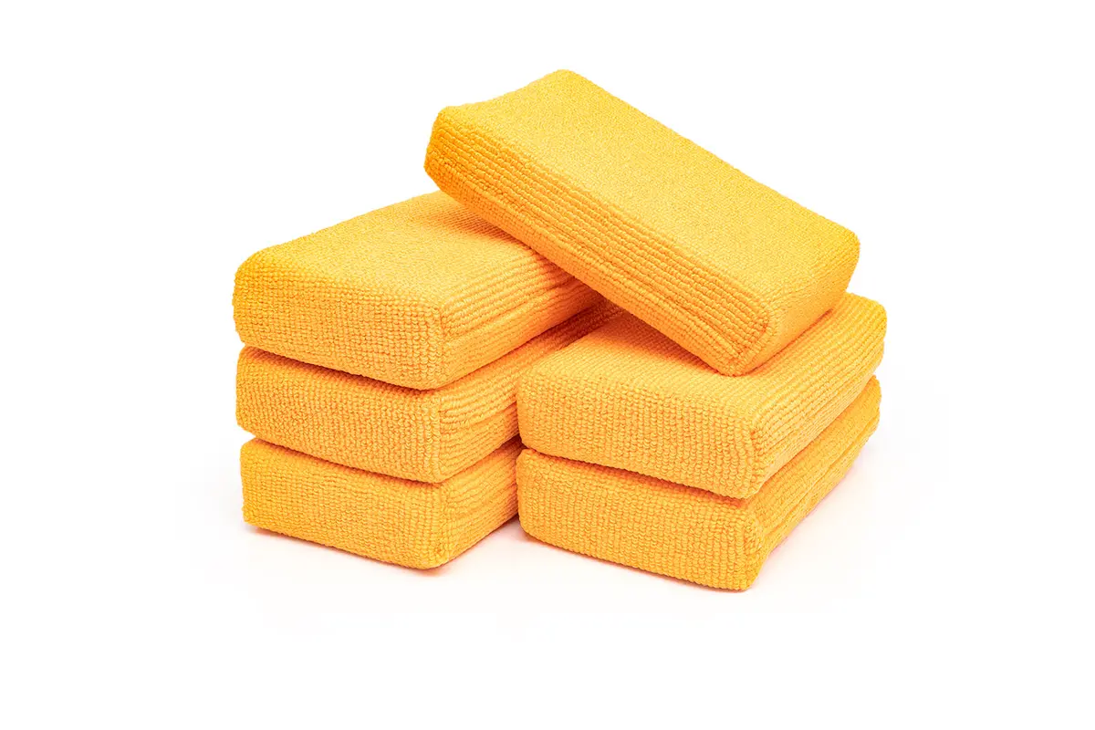 The Rag Company - Pearl Sponge Detailing Applicator - 3In. X 5In - Orange 6-Pack 1