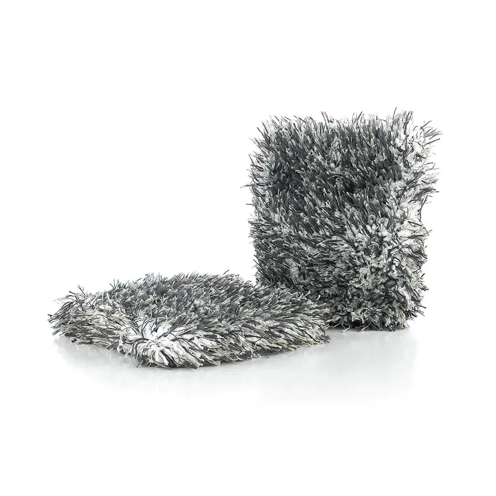 The Rag Company Ultra Wheel Mitt - 6" X 7" | Black And Grey | 2 Pack 1