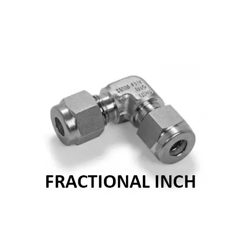 Hosco 316 Stainless Steel Compression & Instrumentation Fittings, Union Elbow, Fractional Inch (Various Size Options) 1