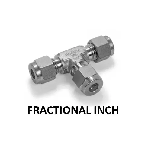 Hosco 316 Stainless Steel Compression & Instrumentation Fittings, Union Tee, Fractional Inch (Various Size Options) 1
