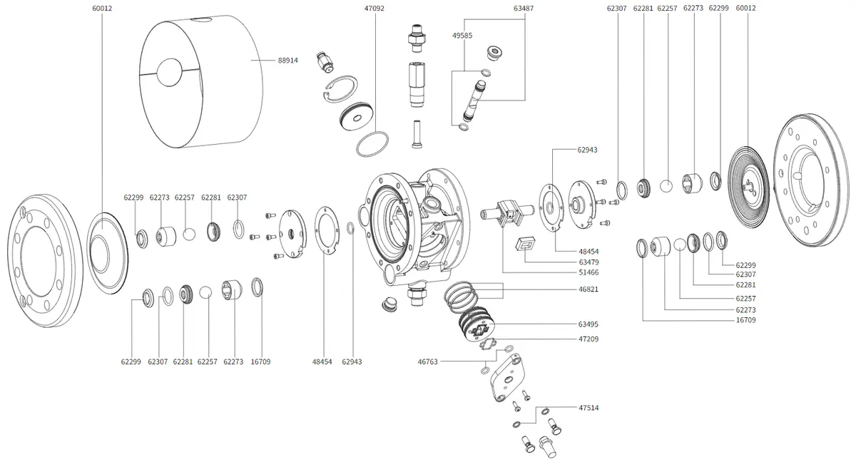 Sata 62265 Diaphragm, Vario Top (One Only) 1