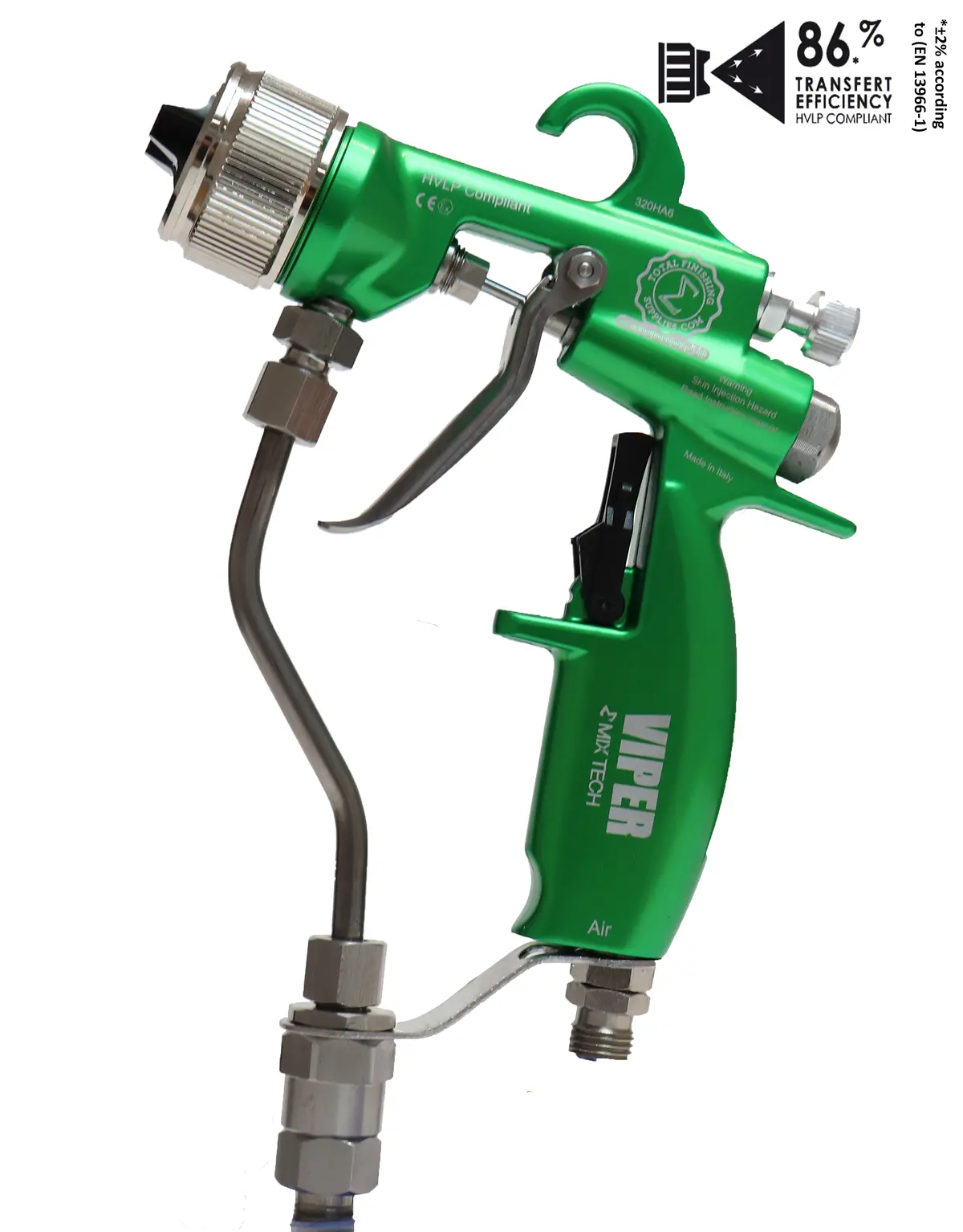 Tfs Label Air-Assist-Airless (Aaa) 14:1 Peak™ Pump - Cart With Compressor (V Packing) With Viper® Aaa Spray Gun 3