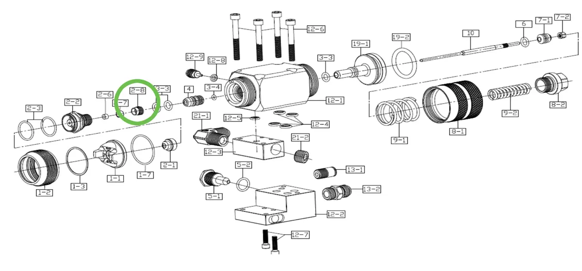 Auto Viper-X® Needle Seal Seat Nut 1