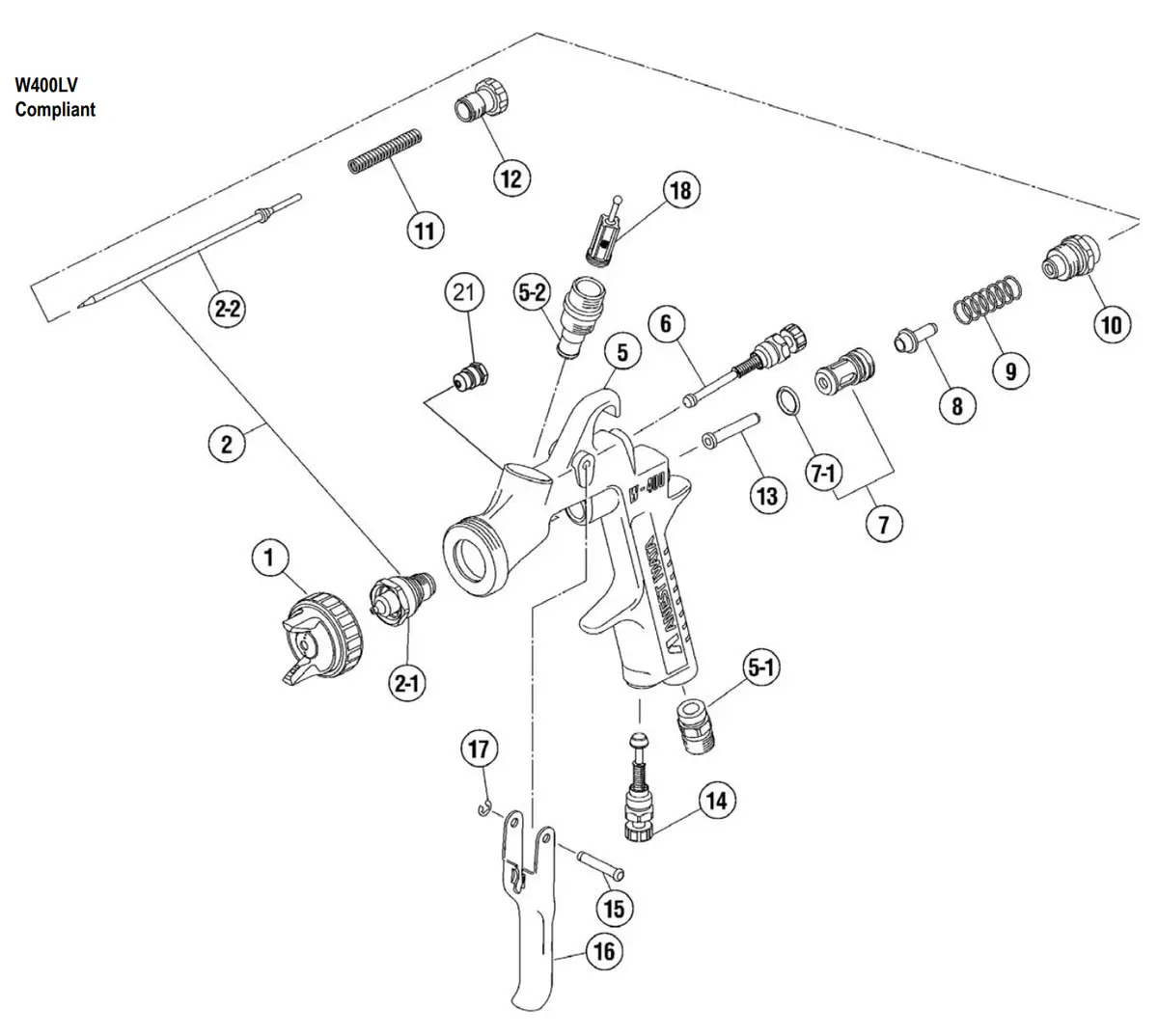 Anest Iwata W400-Lv Fluid Nozzle 1