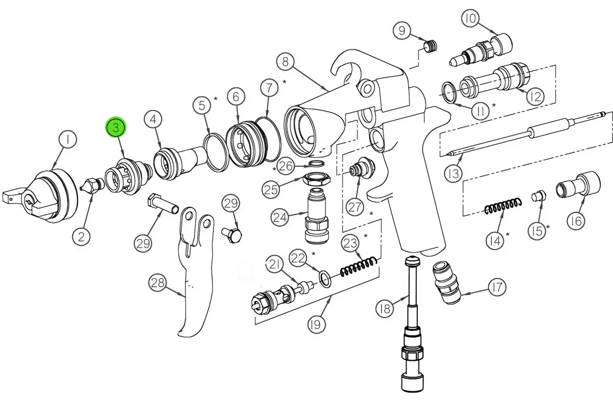 Ca Technologies 31-2201-P Conv Fluid Noz Body-Pkg 1