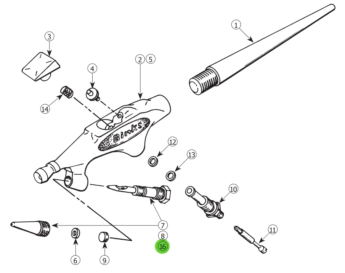 Binks 59-101 Wren Fluid Control Assembly C 1