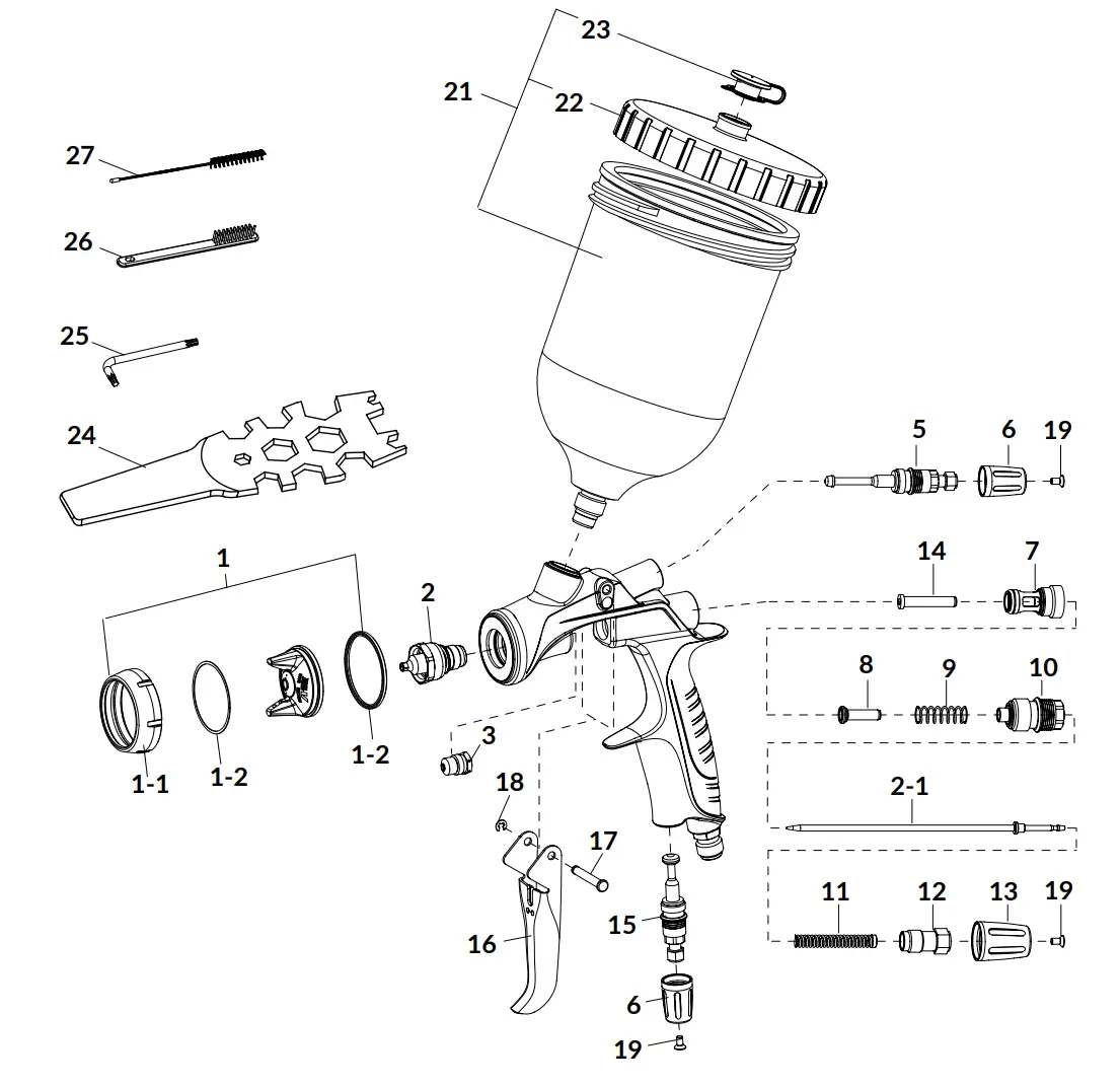Anest Iwata 93008420 Pattern Adjusting Set 1