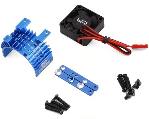 540/550 Motor Aluminum Heat Sink W/30Mm High Speed Tornado Fan (Blue) 1
