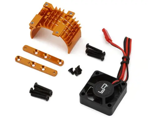 540/550 Motor Aluminum Heat Sink W/30Mm High Speed Tornado Fan (Orange) 1