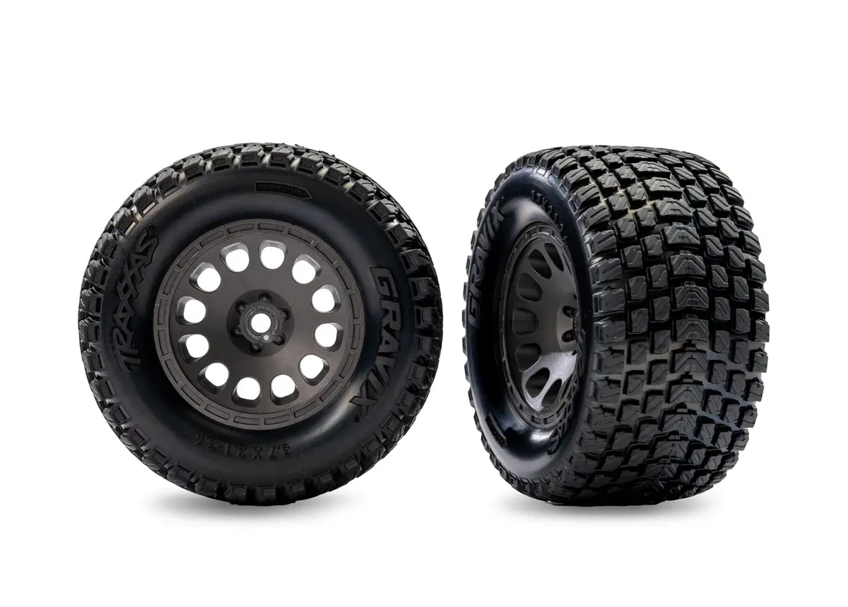 Mini Xrt Gray Fr  Wheels W/ Gravix Tires (2) 1