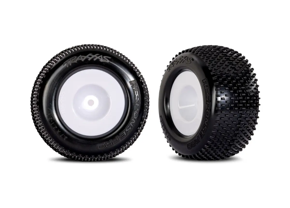 Mini Xrt White Dished Wheels W/ Response Pro Tires (2) 1