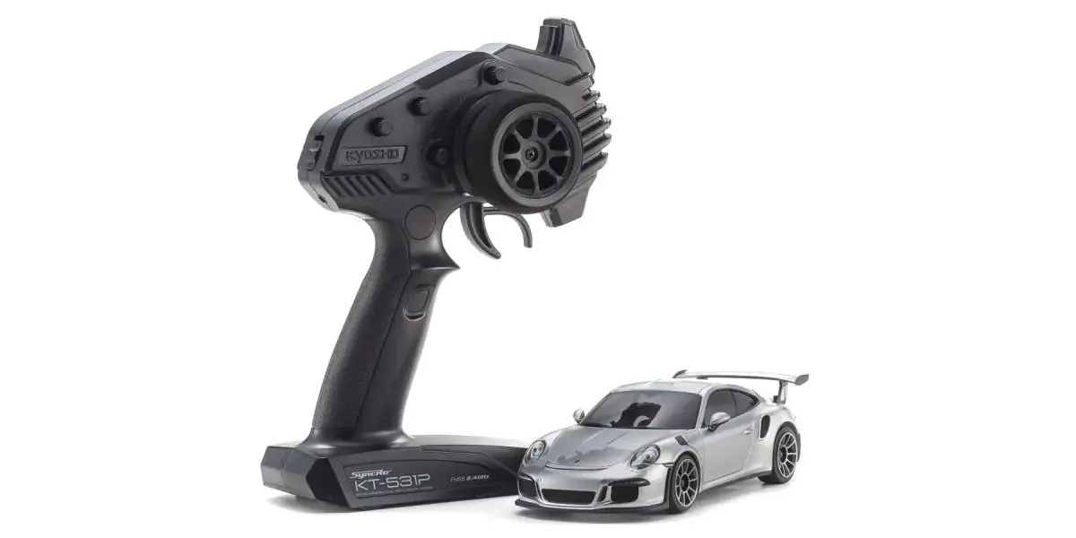 Mini-Z Rwd Mr-04 Readyset Porsche 911 Gt3 Rs Gt Silver Metallic 32358S 1