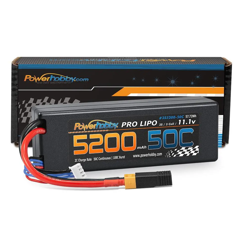 3S 11.1V 5200Mah 50C Lipo Battery Hardcase Xt60 Plug W Adapter 1
